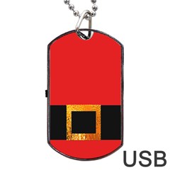 Christmas-acessories,santaclaus Dog Tag Usb Flash (two Sides) by nateshop