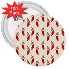 Christmas-background-christmas-stockings 3  Buttons (100 Pack)  by nateshop