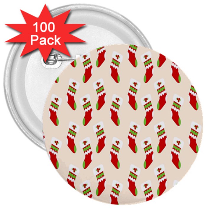 Christmas-background-christmas-stockings 3  Buttons (100 pack) 