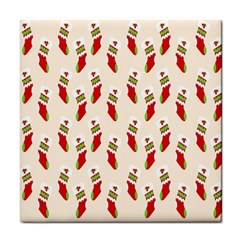 Christmas-background-christmas-stockings Tile Coaster by nateshop