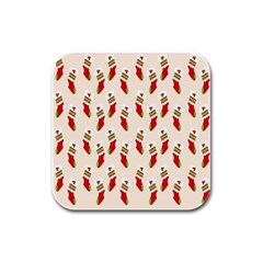 Christmas-background-christmas-stockings Rubber Square Coaster (4 Pack) by nateshop