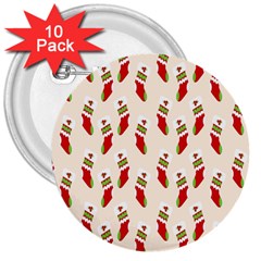 Christmas-background-christmas-stockings 3  Buttons (10 Pack)  by nateshop