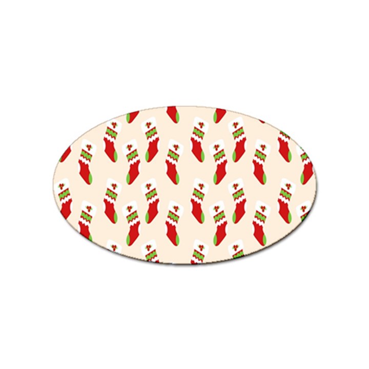 Christmas-background-christmas-stockings Sticker (Oval)