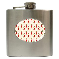 Christmas-background-christmas-stockings Hip Flask (6 Oz) by nateshop