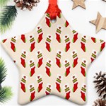 Christmas-background-christmas-stockings Star Ornament (Two Sides) Front