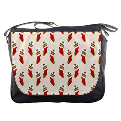 Christmas-background-christmas-stockings Messenger Bag by nateshop