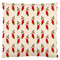 Christmas-background-christmas-stockings Large Cushion Case (one Side) by nateshop