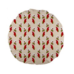 Christmas-background-christmas-stockings Standard 15  Premium Flano Round Cushions by nateshop