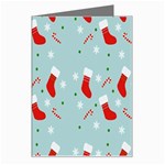 Christmas-pattern -christmas-stockings Greeting Card Left