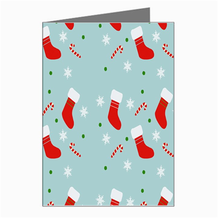 Christmas-pattern -christmas-stockings Greeting Card