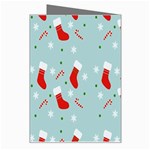 Christmas-pattern -christmas-stockings Greeting Card Right