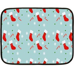 Christmas-pattern -christmas-stockings Fleece Blanket (mini) by nateshop