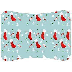 Christmas-pattern -christmas-stockings Velour Seat Head Rest Cushion by nateshop