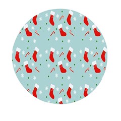 Christmas-pattern -christmas-stockings Mini Round Pill Box