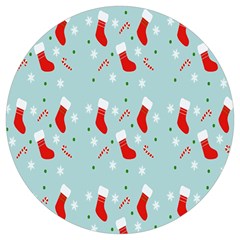 Christmas-pattern -christmas-stockings Round Trivet