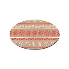 Christmas-pattern-background Sticker Oval (10 Pack)