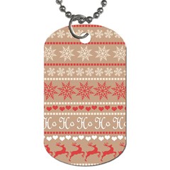 Christmas-pattern-background Dog Tag (two Sides) by nateshop