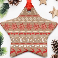 Christmas-pattern-background Ornament (star) by nateshop