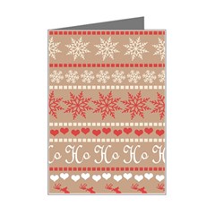 Christmas-pattern-background Mini Greeting Card by nateshop