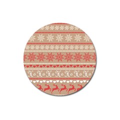 Christmas-pattern-background Magnet 3  (round) by nateshop