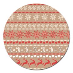 Christmas-pattern-background Magnet 5  (round) by nateshop