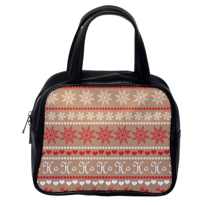 Christmas-pattern-background Classic Handbag (One Side)