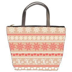 Christmas-pattern-background Bucket Bag by nateshop