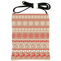 Christmas-pattern-background Shoulder Sling Bag by nateshop