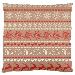 Christmas-pattern-background Large Cushion Case (one Side) by nateshop