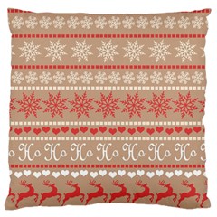 Christmas-pattern-background Large Flano Cushion Case (two Sides) by nateshop