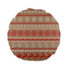 Christmas-pattern-background Standard 15  Premium Flano Round Cushions by nateshop