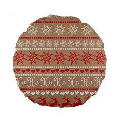 Christmas-pattern-background Standard 15  Premium Round Cushions by nateshop