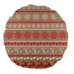 Christmas-pattern-background Large 18  Premium Round Cushions by nateshop