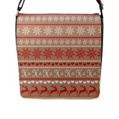 Christmas-pattern-background Flap Closure Messenger Bag (l) by nateshop