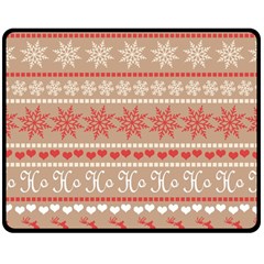 Christmas-pattern-background Double Sided Fleece Blanket (medium)  by nateshop