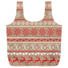 Christmas-pattern-background Full Print Recycle Bag (xxxl) by nateshop