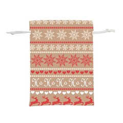 Christmas-pattern-background Lightweight Drawstring Pouch (s) by nateshop