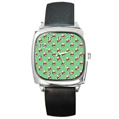 Christmas-santaclaus Square Metal Watch by nateshop