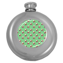 Christmas-santaclaus Round Hip Flask (5 Oz) by nateshop