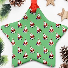 Christmas-santaclaus Star Ornament (two Sides) by nateshop