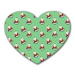 Christmas-santaclaus Heart Mousepad by nateshop