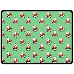 Christmas-santaclaus Double Sided Fleece Blanket (large)  by nateshop