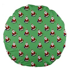 Christmas-santaclaus Large 18  Premium Round Cushions by nateshop