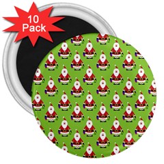 Christmas-santaclaus 3  Magnets (10 Pack)  by nateshop