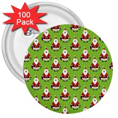 Christmas-santaclaus 3  Buttons (100 Pack)  by nateshop