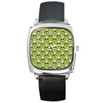 Christmas-santaclaus Square Metal Watch Front