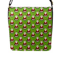 Christmas-santaclaus Flap Closure Messenger Bag (l) by nateshop