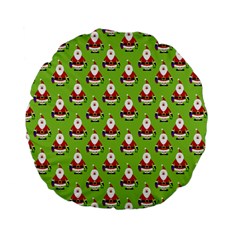 Christmas-santaclaus Standard 15  Premium Flano Round Cushions by nateshop