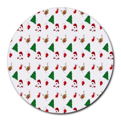 Christmas-santaclaus Round Mousepad by nateshop