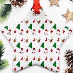 Christmas-santaclaus Star Ornament (two Sides) by nateshop